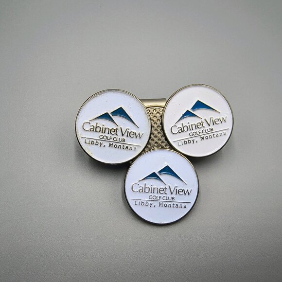 Vintage Green Plastic Montana Golf Course Divot Tool & 3 Ball Markers Set - Picture 4 of 8